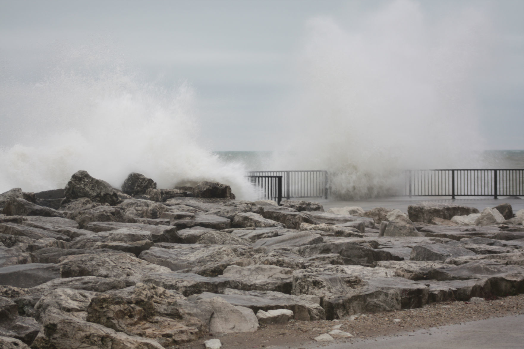 Waves crashing
